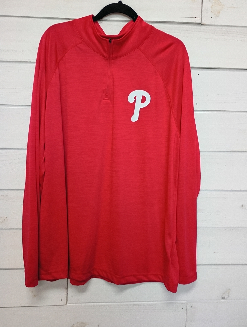 Fanatics Red Philadelphia Phillies Pullover Quarter-Zip